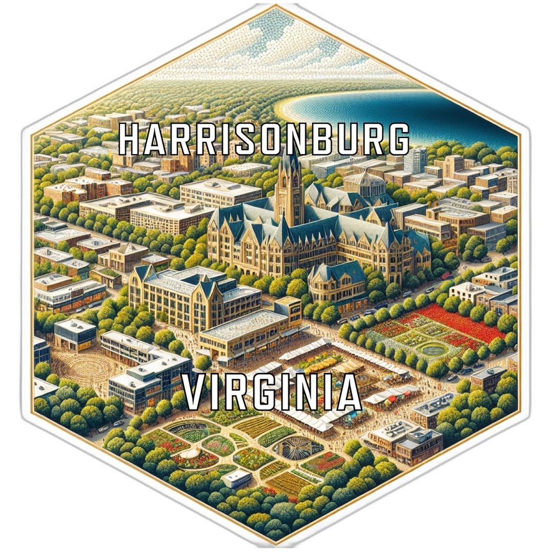 Harrisonburg Virginia Travel Destination Souvenir Vinyl Decal Sticker Image 1