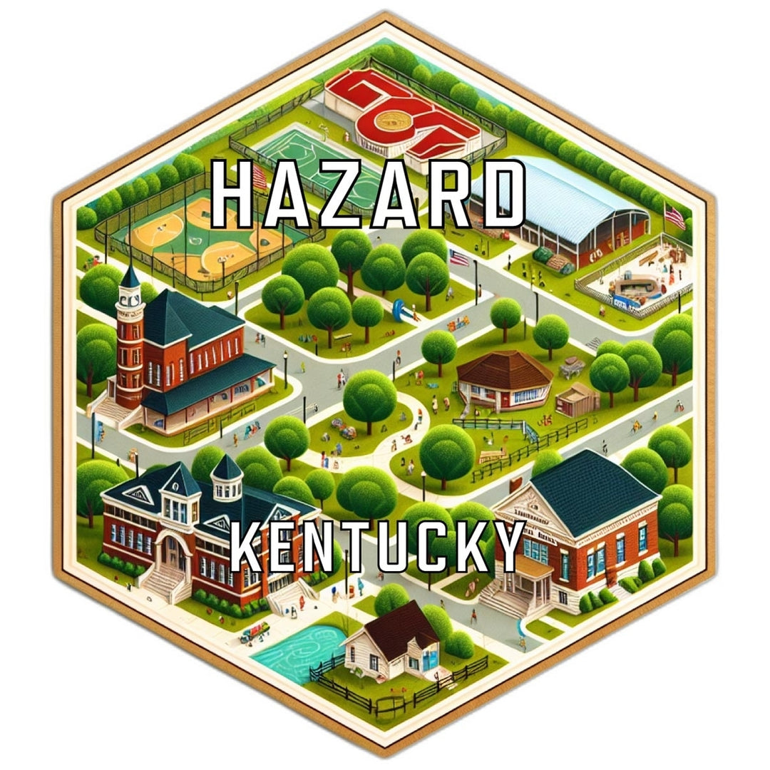 Hazard Kentucky Travel Destination Souvenir Vinyl Decal Sticker Image 1