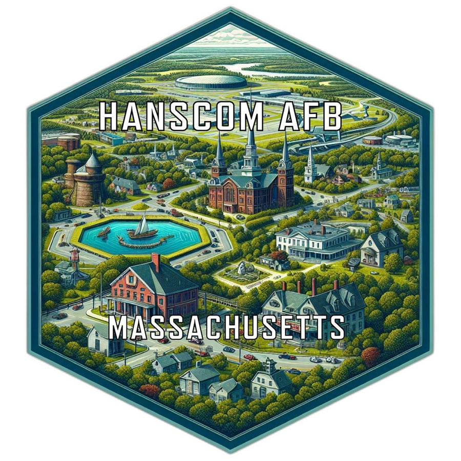 Hanscom Afb Massachusetts Travel Destination Souvenir Vinyl Decal Sticker Image 1