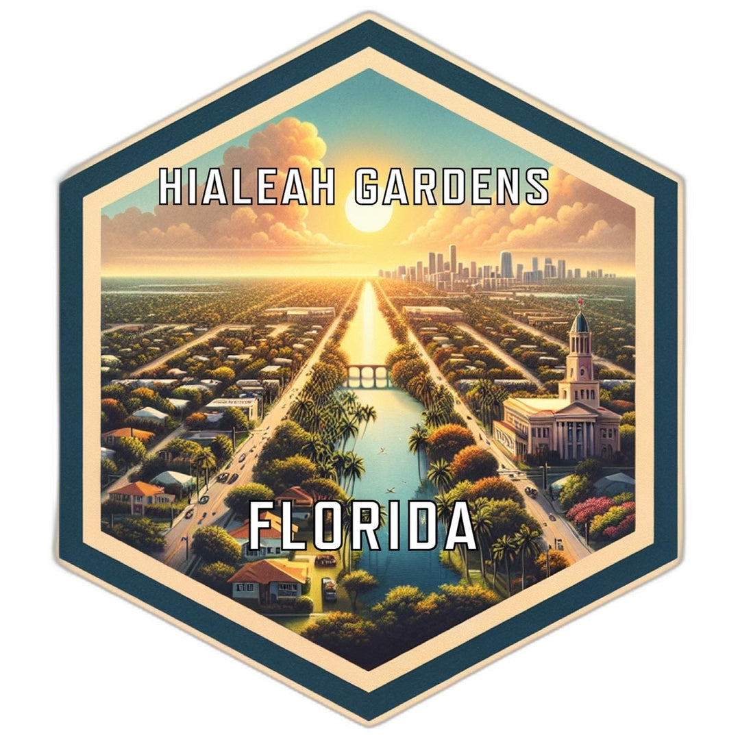 Hialeah Gardens Florida Travel Destination Souvenir Vinyl Decal Sticker Image 1