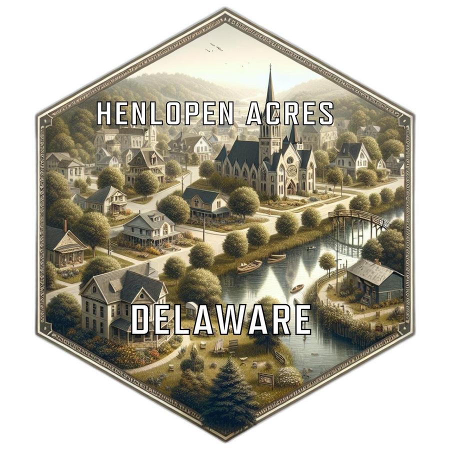 Henlopen Acres Delaware Travel Destination Souvenir Vinyl Decal Sticker Image 1