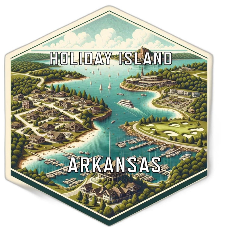 Holiday Island Arkansas Travel Destination Souvenir Vinyl Decal Sticker Image 1