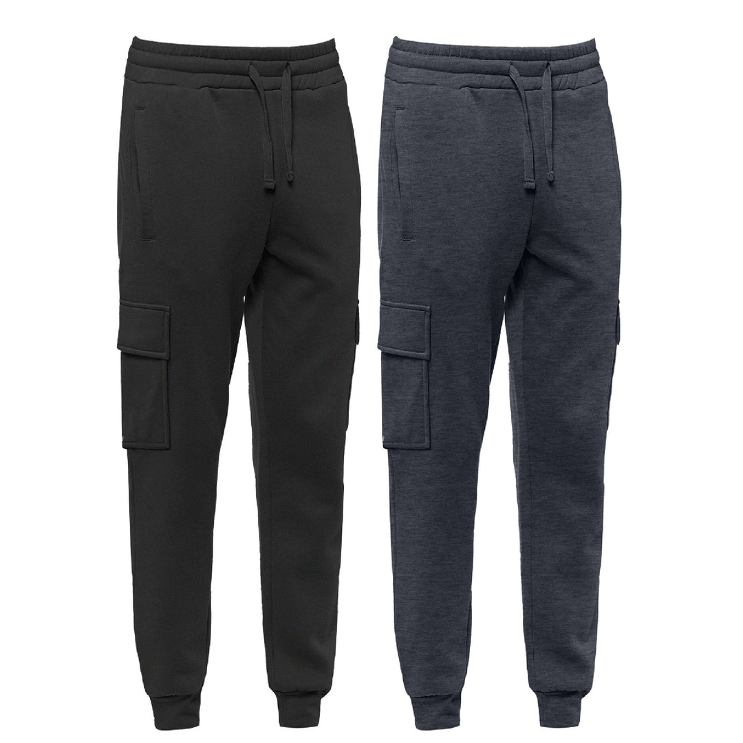 1-Piece Mens Winter Warm Ultra-Soft Comfortable Tapered Fit Cargo Joggers Image 10