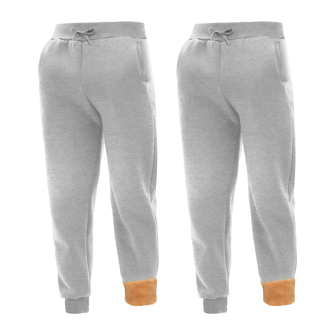 2-Piece Mens Ultra Soft Winter Warm Cozy Comfy Sherpa Lined Joggers Image 11