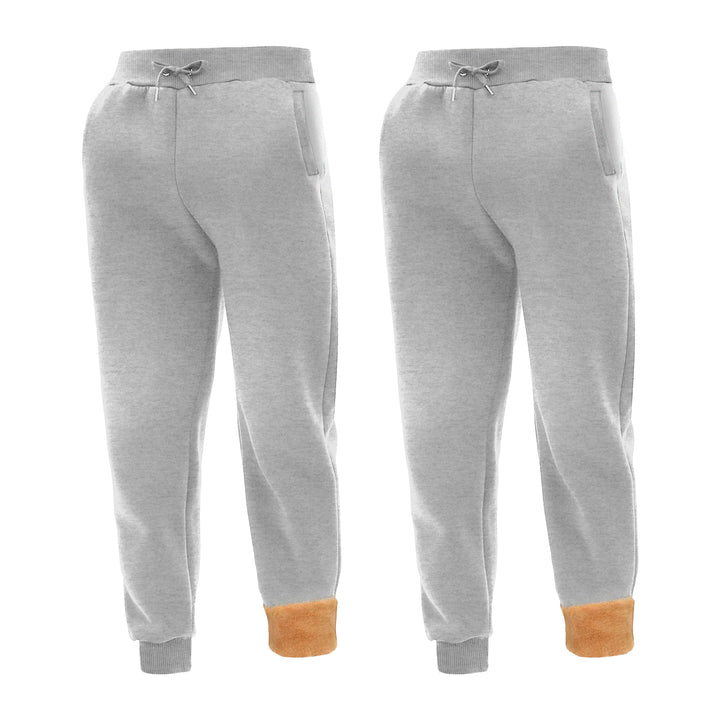 2-Piece Mens Ultra Soft Winter Warm Cozy Comfy Sherpa Lined Joggers Image 11