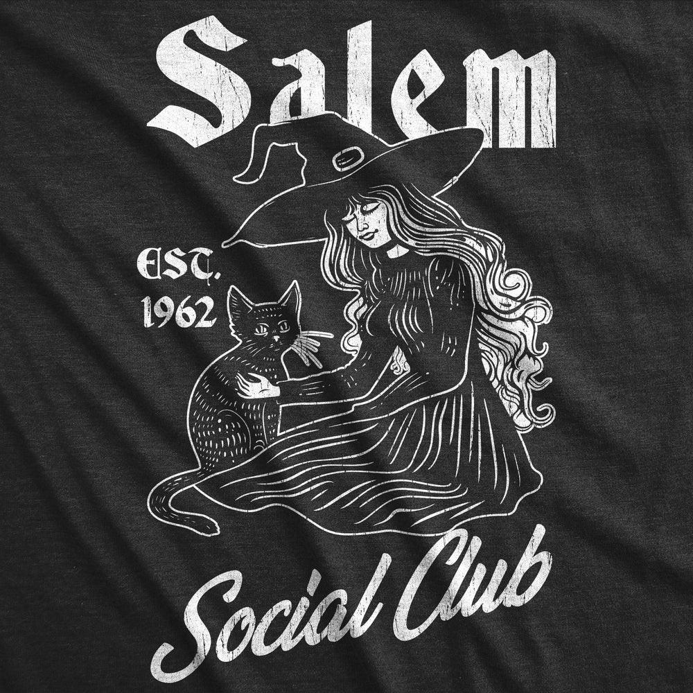 Womens Funny T Shrits Salem Social Club Sarcastic Halloween Witch Graphic Novelty Tee For Ladies Image 2