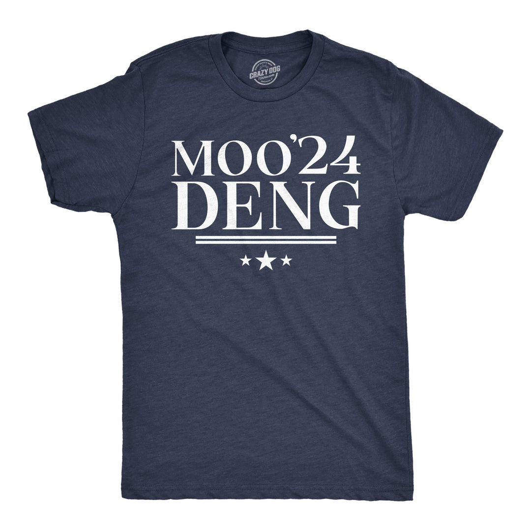 Mens Funny T Shirts Moo Deng 2024 Sarcastic Election Graphic Novelty Hippo Tee For Men Image 1