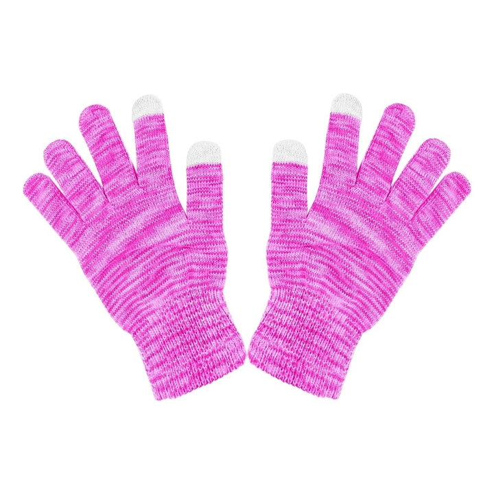 2/4-Pairs Womens Winter Warm Ultra- Soft Stylish Multi-Tone Touchscreen Gloves Image 10