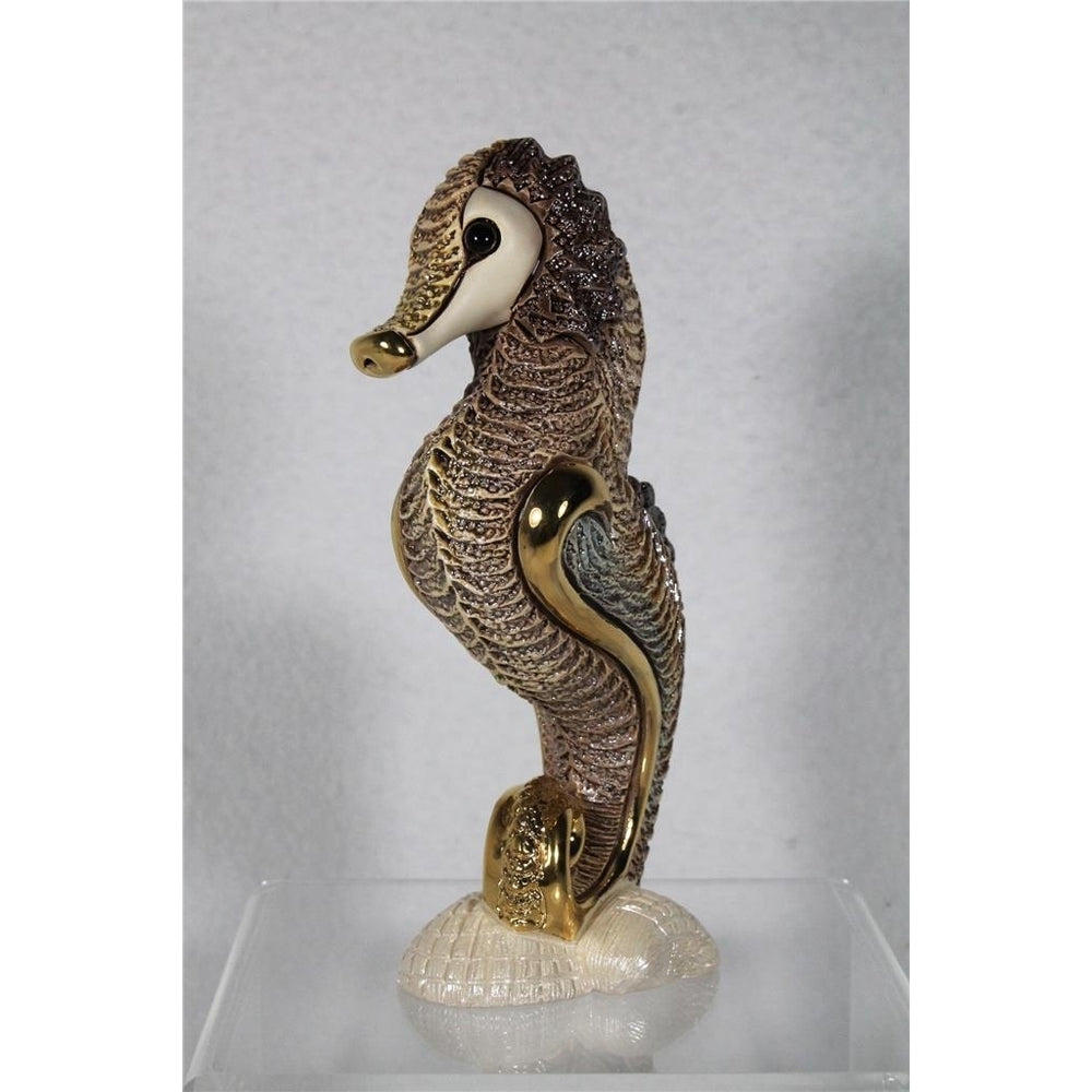 DeRosa Rinconada Family Figurine Brown Sea Horse - F247B - In Box Image 2