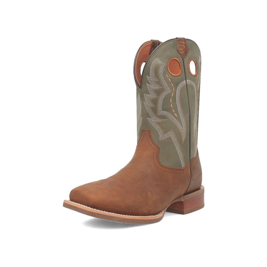 Dan Post Western Boots Mens Leather Leighton Broad Square Brown DP5174 Image 1