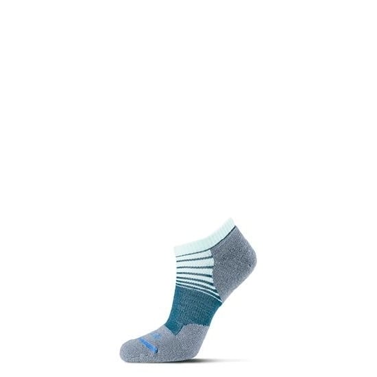 FITS Womens Light Runner Low Cut Tri-Stripe Socks Reflecting Pond/Stormy Weather - F3108-438 Reflecting Pond / Stormy Image 1