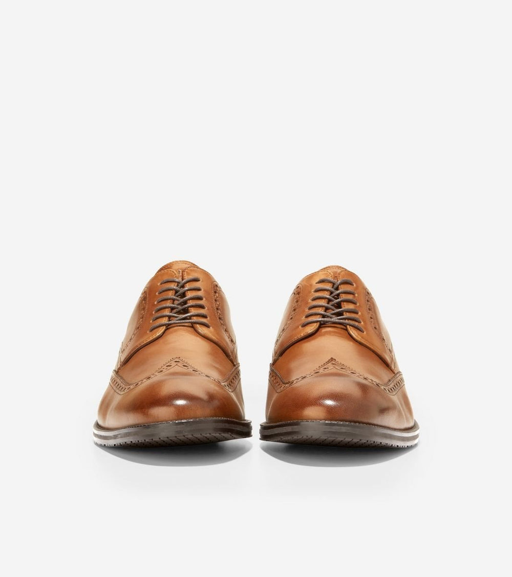 Cole Haan Mens Modern Essentials Wingtip Oxford British Tan - C34598 9.5 CH BRITISH TAN Image 2