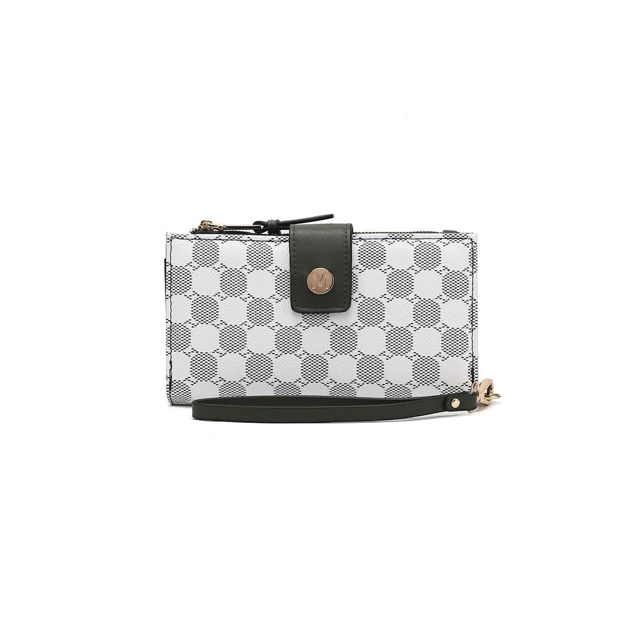 MKFCollection Solene Monogram Wristlet - Vegan Leather Designer Handbag Image 1