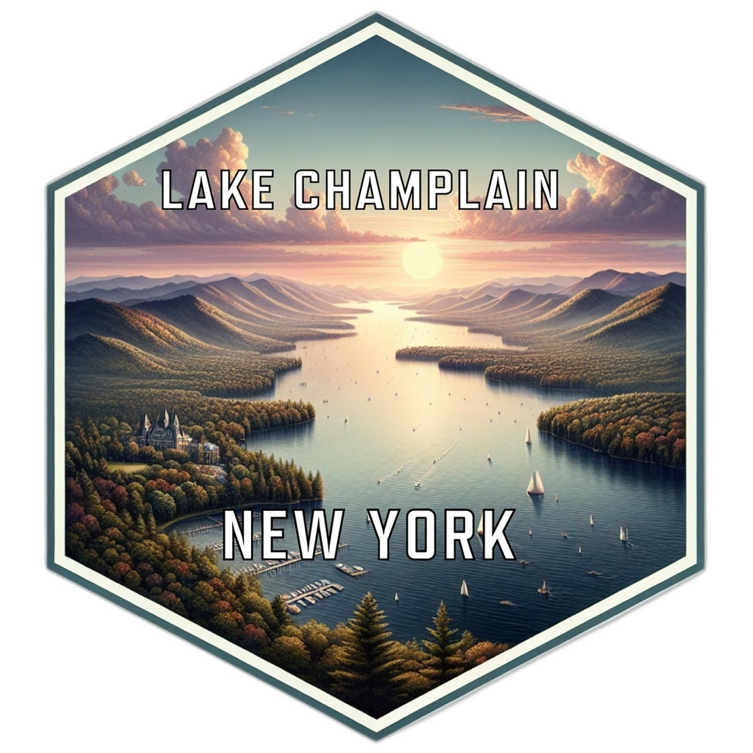 Lake Champlain York Travel Destination Souvenir Vinyl Decal Sticker Image 1