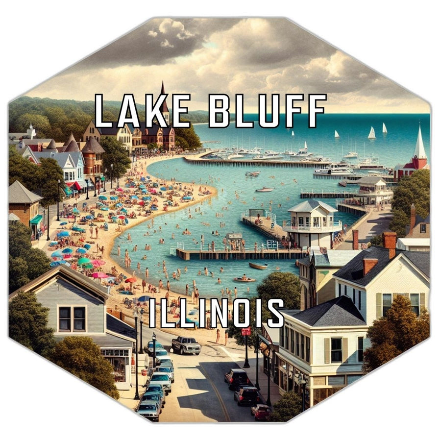 Lake Bluff Illinois Travel Destination Souvenir Vinyl Decal Sticker Image 1