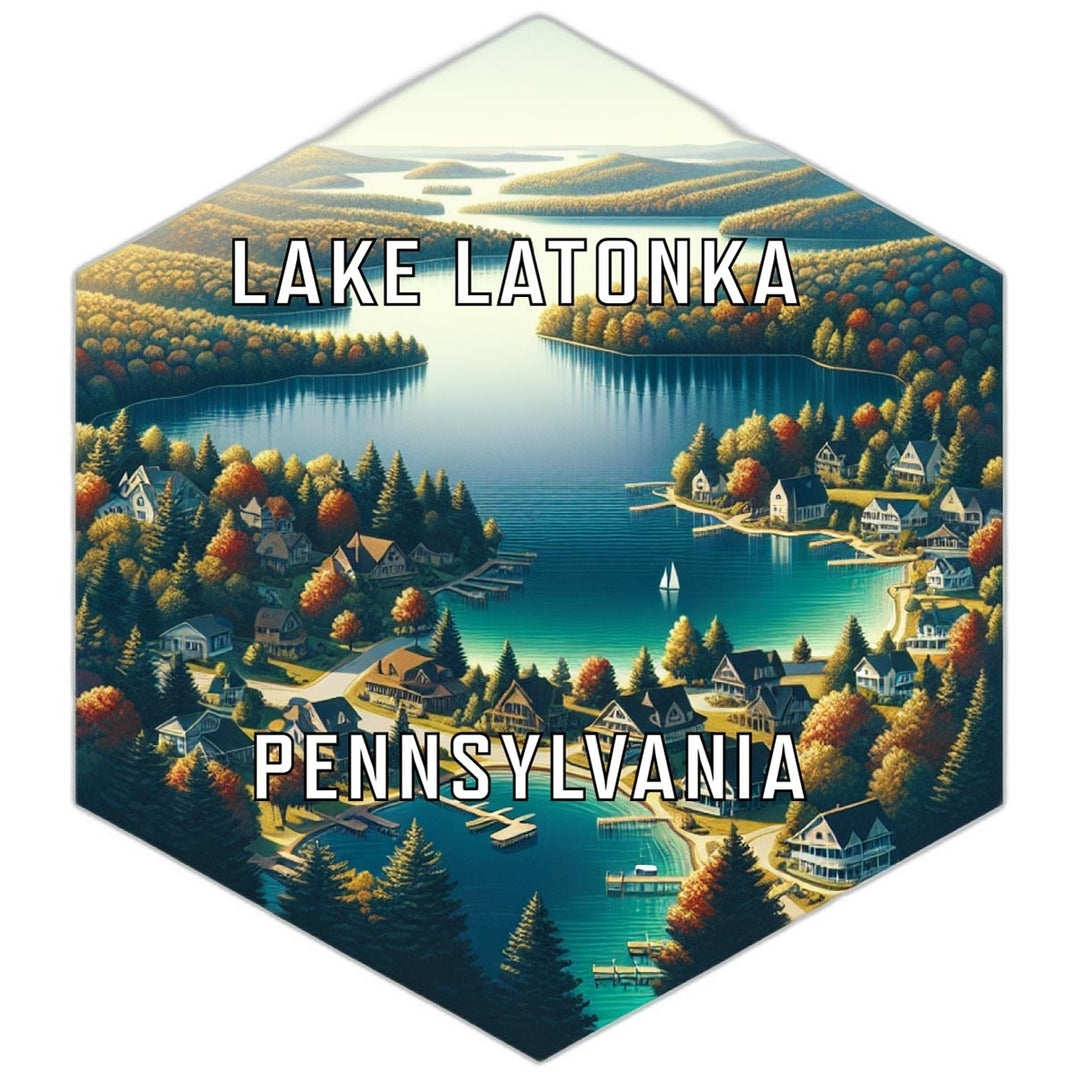 Lake Latonka Pennsylvania Travel Destination Souvenir Vinyl Decal Sticker Image 1