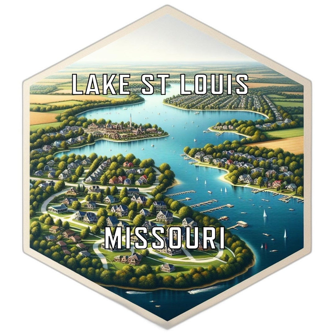 Lake St Louis Missouri Travel Destination Souvenir Vinyl Decal Sticker Image 1