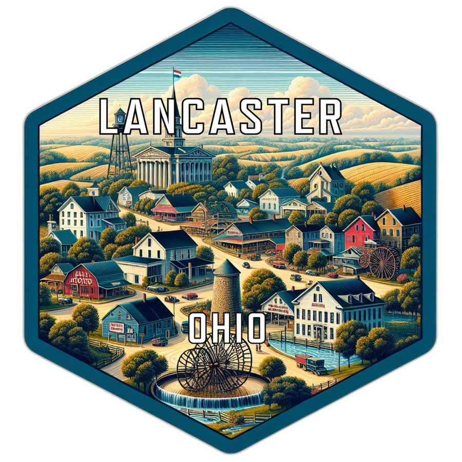 Lancaster Ohio Travel Destination Souvenir Vinyl Decal Sticker Image 1