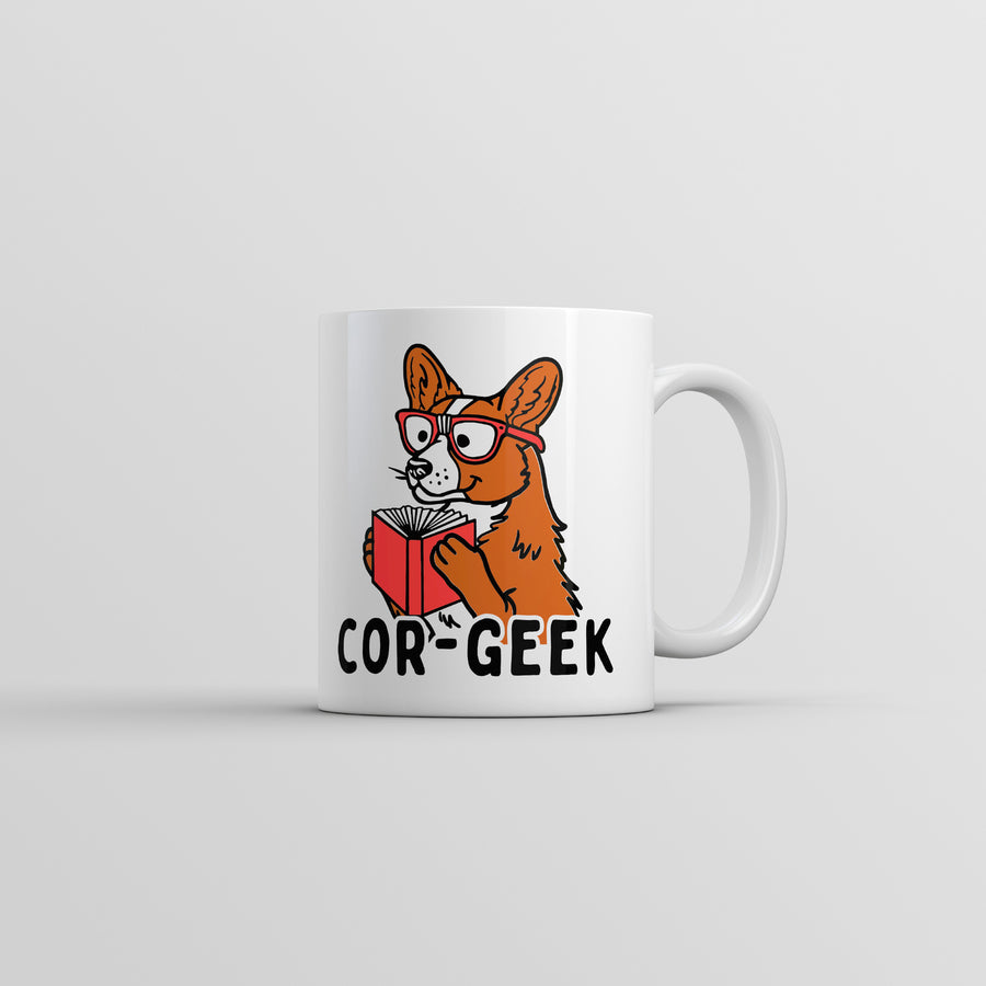 Cor Geek Mug Funny Sarcastic Corgi Graphic Novelty Coffee Cup-11oz Image 1