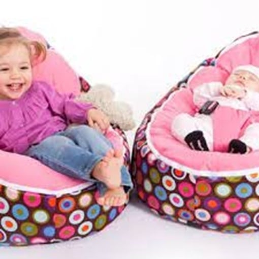 Babybooper Pink Top Multi Color Fizzy Bean Bag Chair Image 2