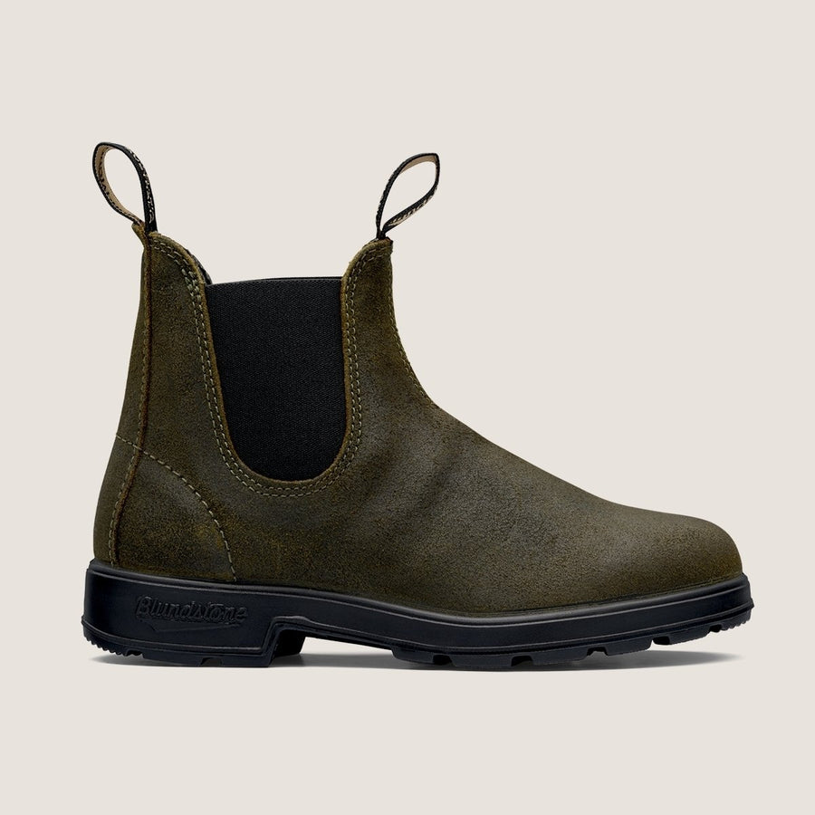 Blundstone Unisex Originals Suede Chelsea Boot Dark Olive - 1615 DARK OLIVE Image 1