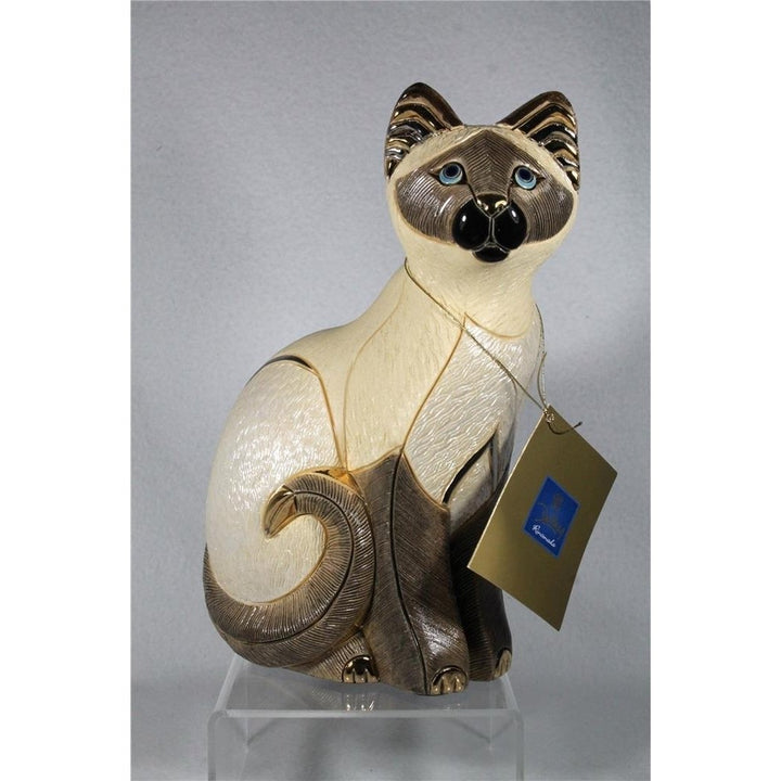 SIGNED DeRosa Rinconada Ltd Ed Large Wildlife Gallery - Siamese Cat -435 -NIB Image 1