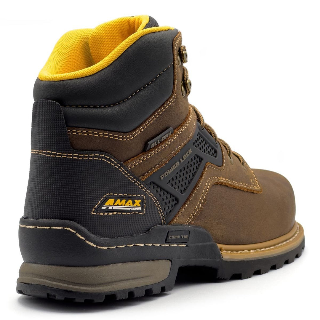 FSI FOOTWEAR SPECIALTIES INTERNATIONAL NAUTILUS Avenger Mens 6" A-Max Dozer Composite Toe EH Waterproof Work Boot Brown Image 2