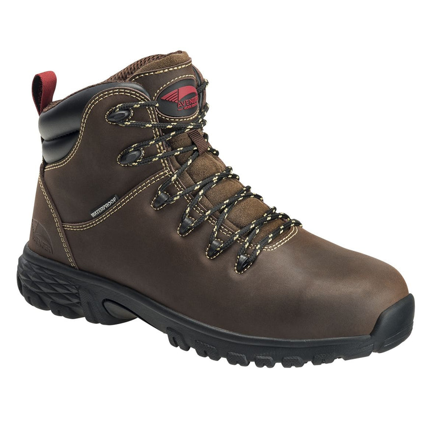 FSI FOOTWEAR SPECIALTIES INTERNATIONAL NAUTILUS Avenger Mens 6" Flight Alloy Toe EH Waterproof Work Boot Brown - A7420 Image 1