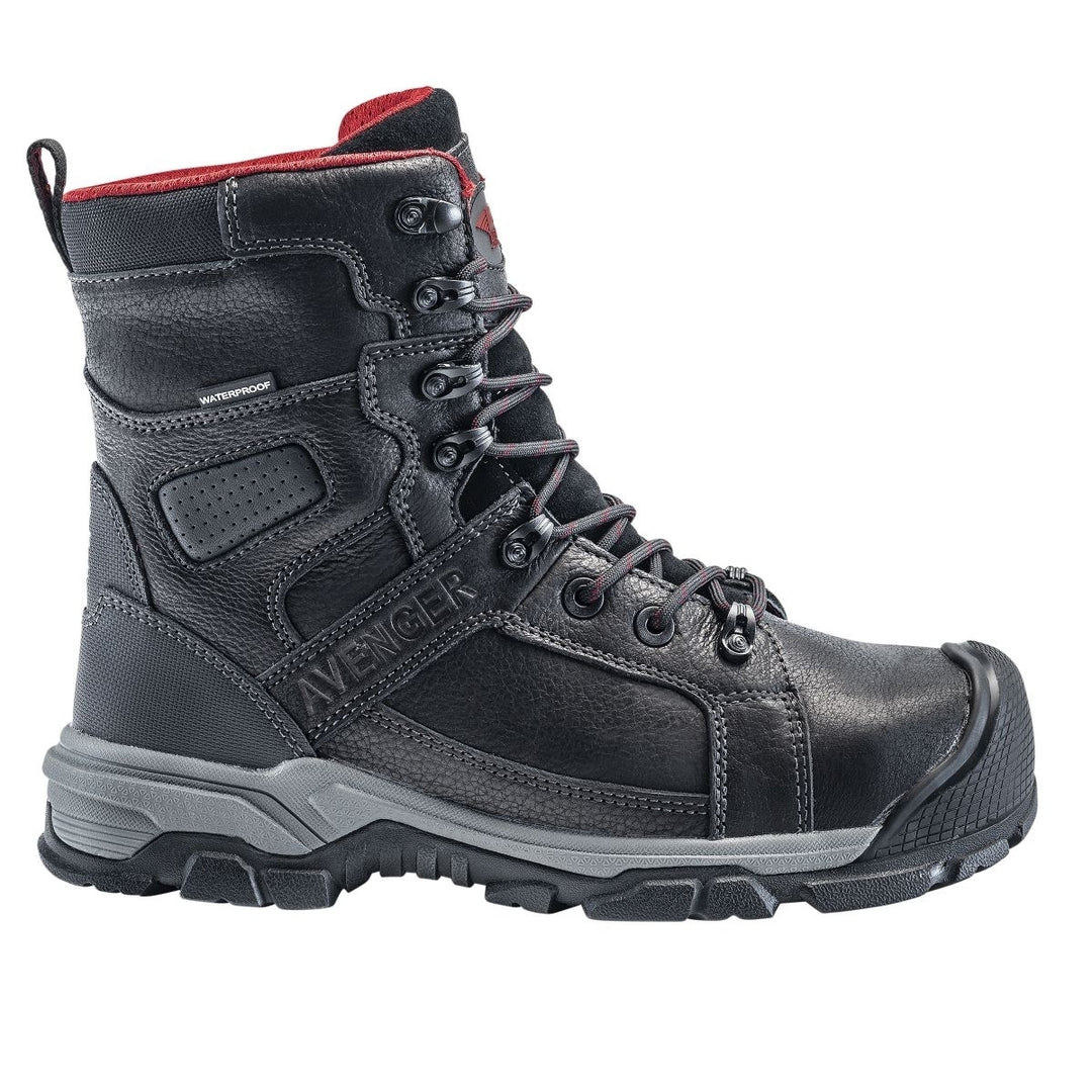 FSI FOOTWEAR SPECIALTIES INTERNATIONAL NAUTILUS Avenger Mens 8" Ripsaw Alloy Toe EH PR Waterproof Work Boot Black - Image 2