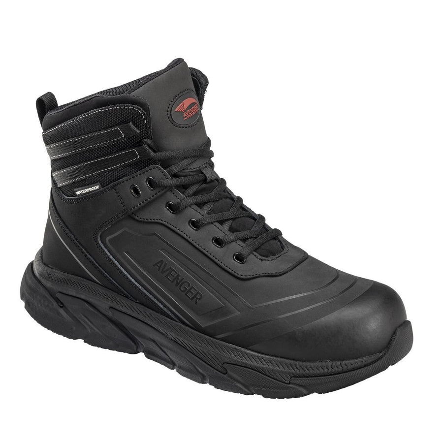 FSI FOOTWEAR SPECIALTIES INTERNATIONAL NAUTILUS Avenger Mens 6" K4 Aluminum Toe EH Waterproof Work Boot Black - A251 Image 1