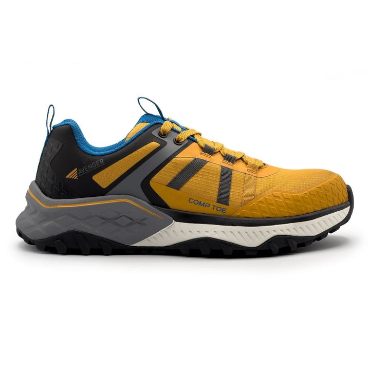 FSI FOOTWEAR SPECIALTIES INTERNATIONAL NAUTILUS Avenger Mens Aero Trail Composite Toe EH Work Shoe Yellow/Blue - A1221 Image 3