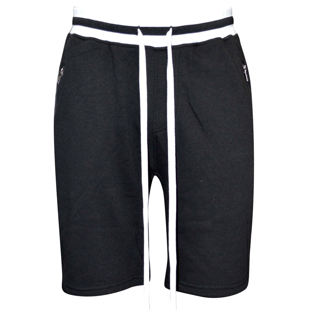 FRENCH TERRY SHORTS- BLACK/WHITE Image 4