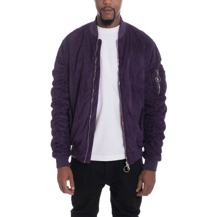 FAUX SUEDE BOMBER Image 1