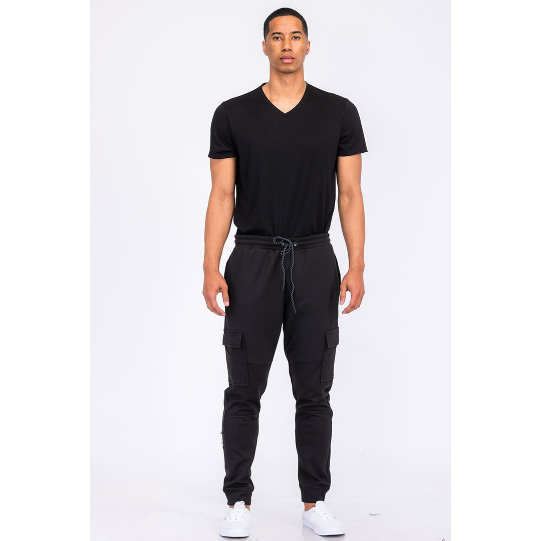 Cotton Blend Cargo Joggers Image 4