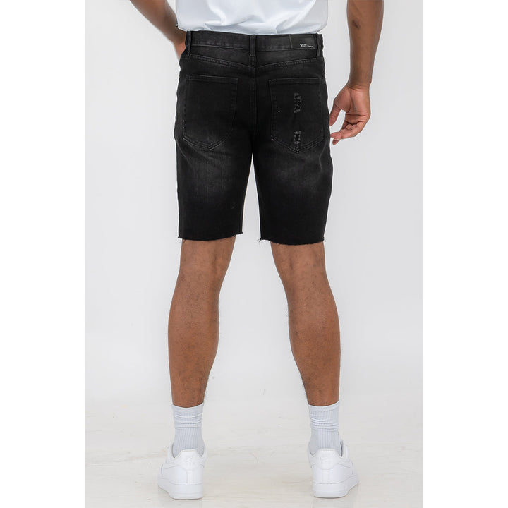 Mens Distressed Denim Shorts Image 3