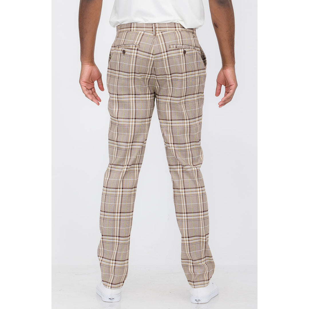 Plaid Slim Fit Trouser Pants Image 3