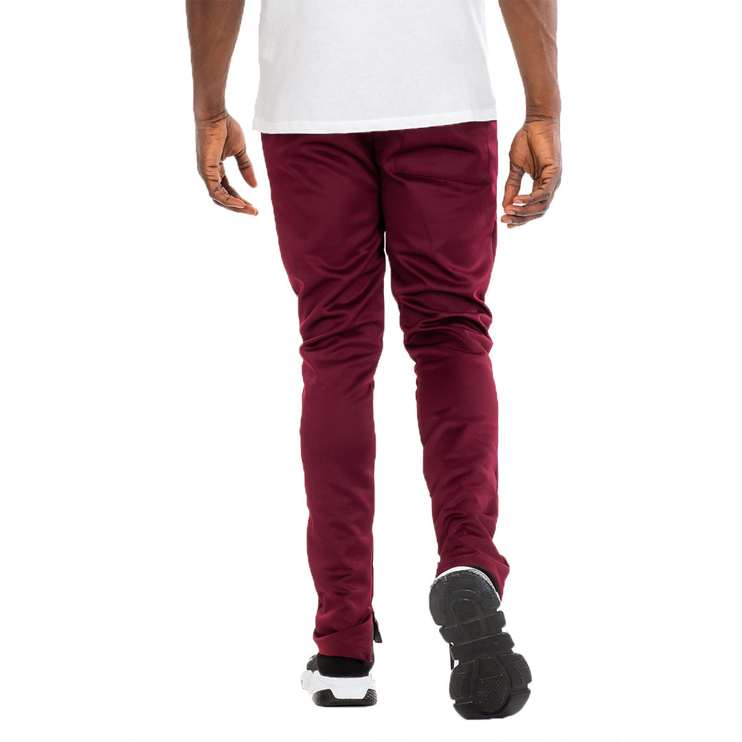 SIMPLE TRACK PANTS- BURGUNDY Image 4