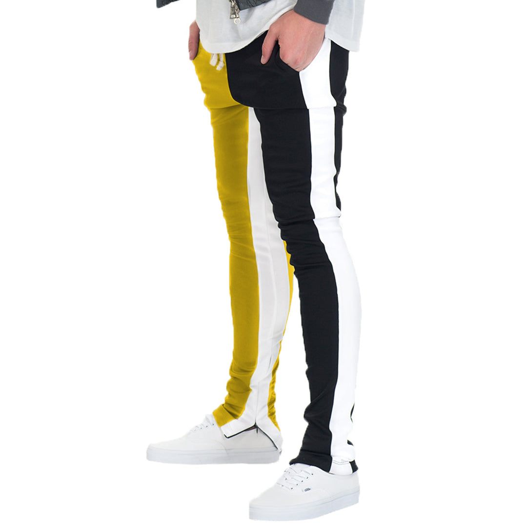 SLICE TRACK PANTS- BK/YELLOW Image 1