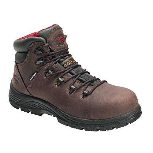 Avenger Mens 6" Framer Composite Toe EH Insulated PR Waterproof Work Boots Brown - A7228 BROWN Image 1