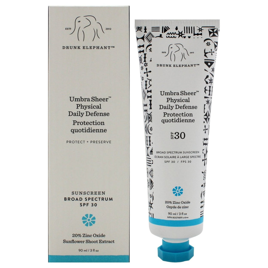 Drunk Elephant Umbra Sheer Physical Daily Defense SPF 30 by Drunk Elephant for Women - 3 oz Sunscreen Image 1