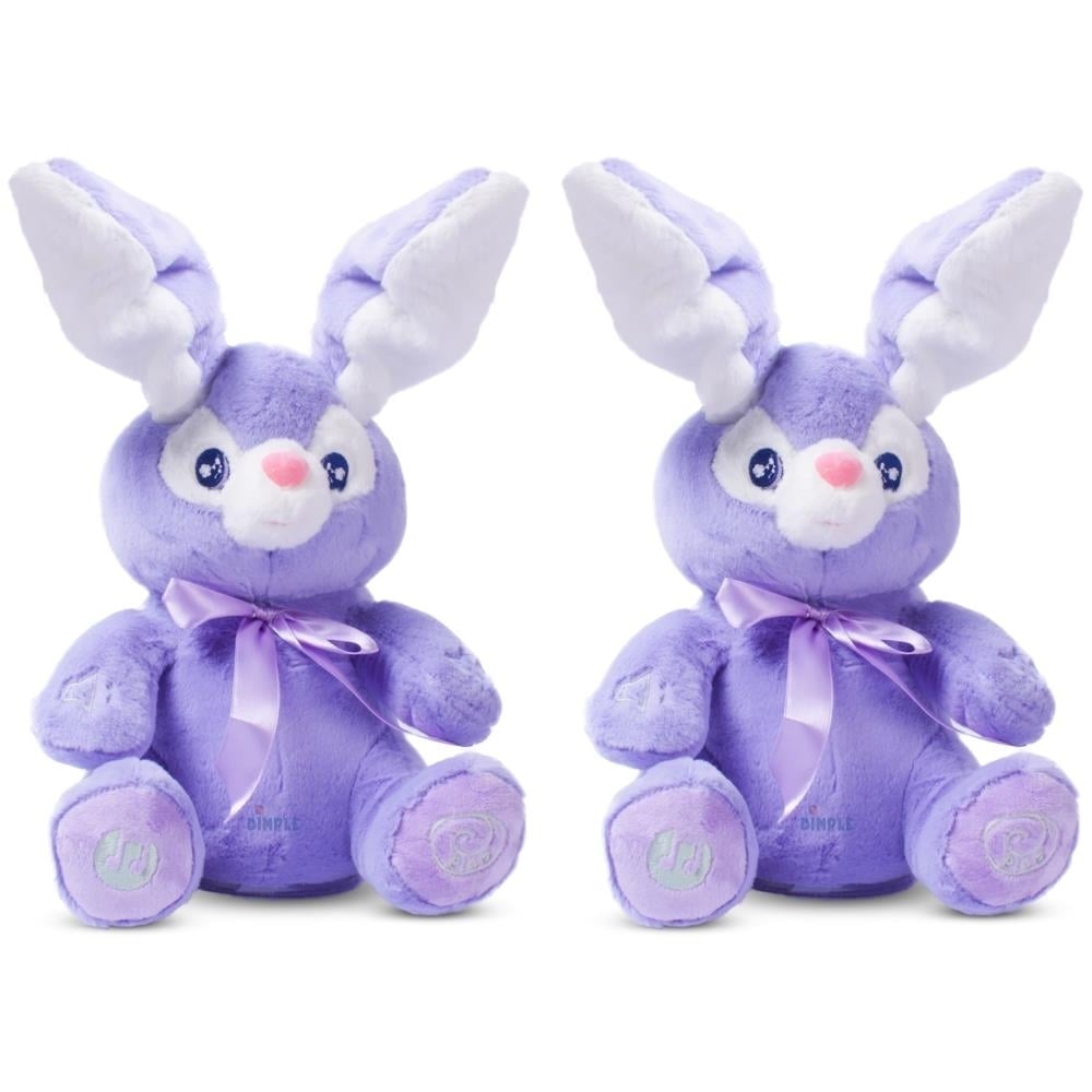 Stuffed Bunny Animal Animated Interactive Soft Bunny Plush Toy w/ Peek-a-Boo Feature Singing Songs Baby Stuffed Animal Image 1