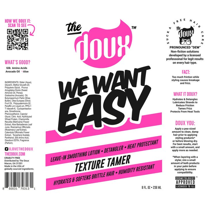 The Doux WE WANT EASY Texture Tamera Hair Care Product Salon Quality Image 4