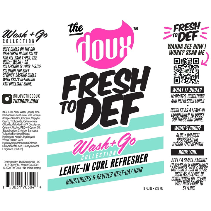 The Doux FRESH TO DEF Leave-in Curl Refreshera for Defined Curls Curl Enhancing Image 2