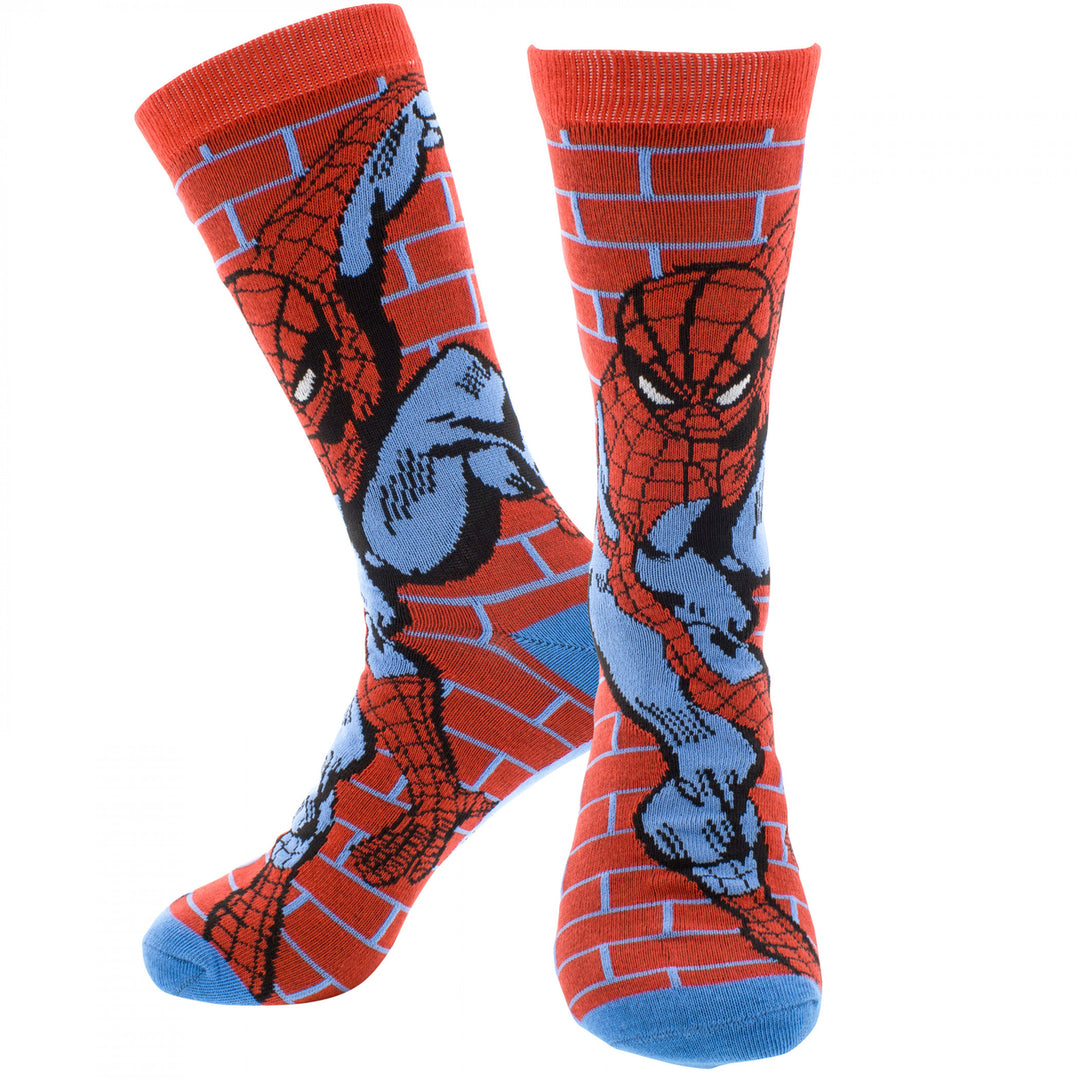 Spider-Man Brick Wall Crew Socks Image 1