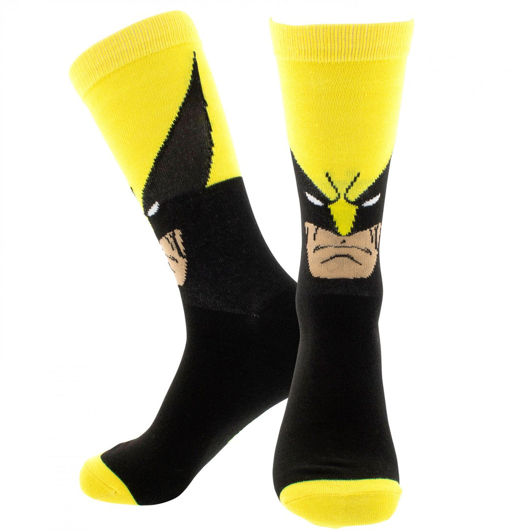 Wolverine Hero Mask Crew Socks Image 1