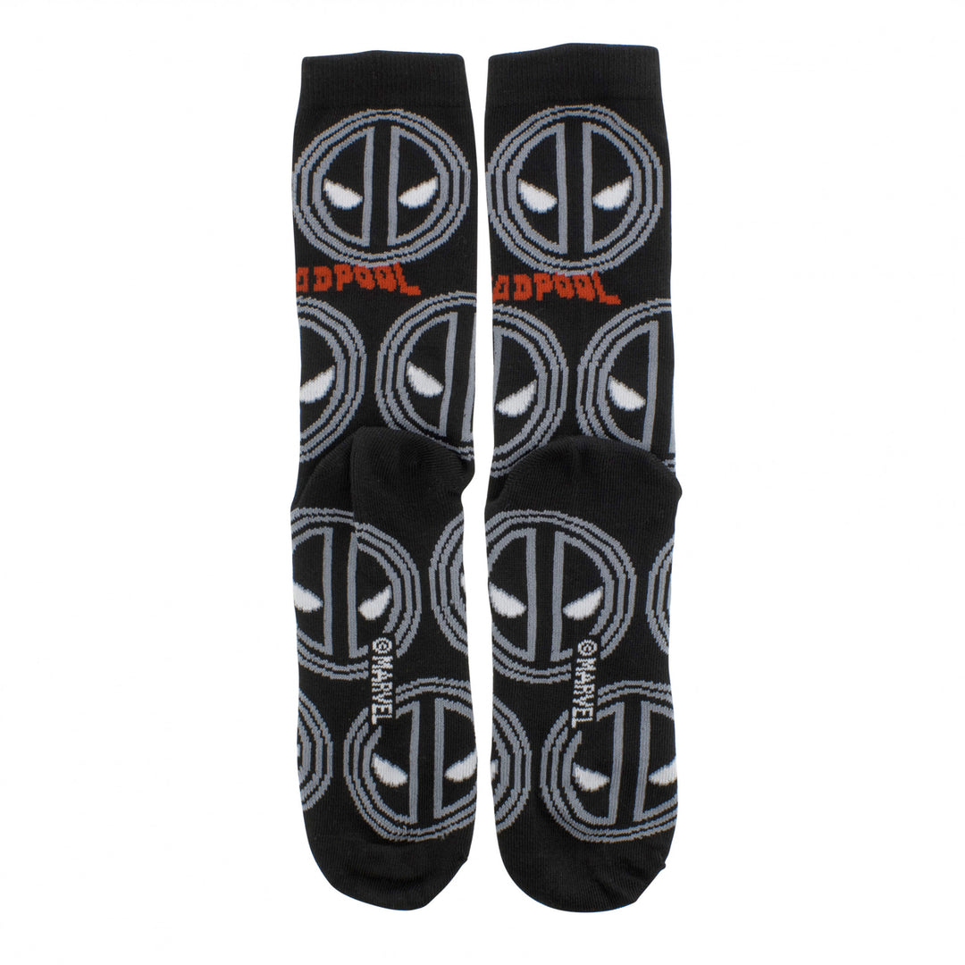 Deadpool Monochrome Logo Socks Image 4