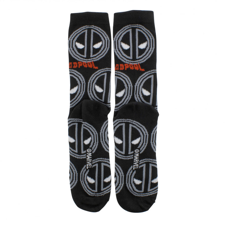 Deadpool Monochrome Logo Socks Image 4