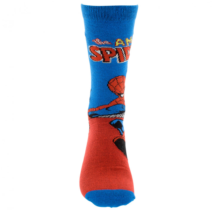 Spider-Man Retro Character Cover Crew Socks Image 4