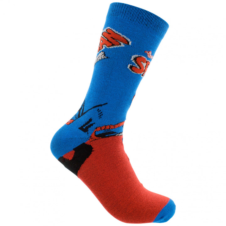 Spider-Man Retro Character Cover Crew Socks Image 6