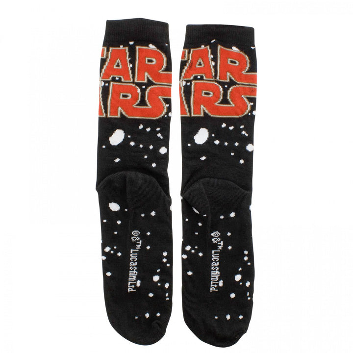 Star Wars Galaxy Logo Crew Socks Image 6